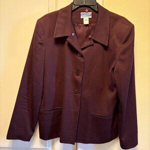 Vintage Pendleton Women's Blazer - Maroon - Size 16